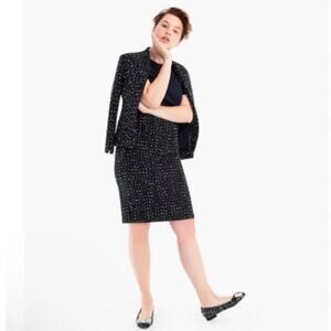 J.Crew 365 Womens No 2 Pencil Spotted Tweed Textured Skirt Knee Length Back Slit